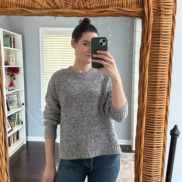 Jenni Kayne Cropped Cocoon Crewneck in Multi Marl - Picture 14 of 14